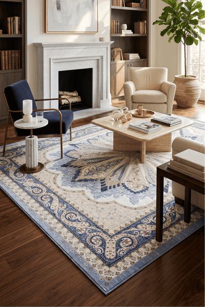 Washable Printed Luvinda Rug - Grand Star Medallion