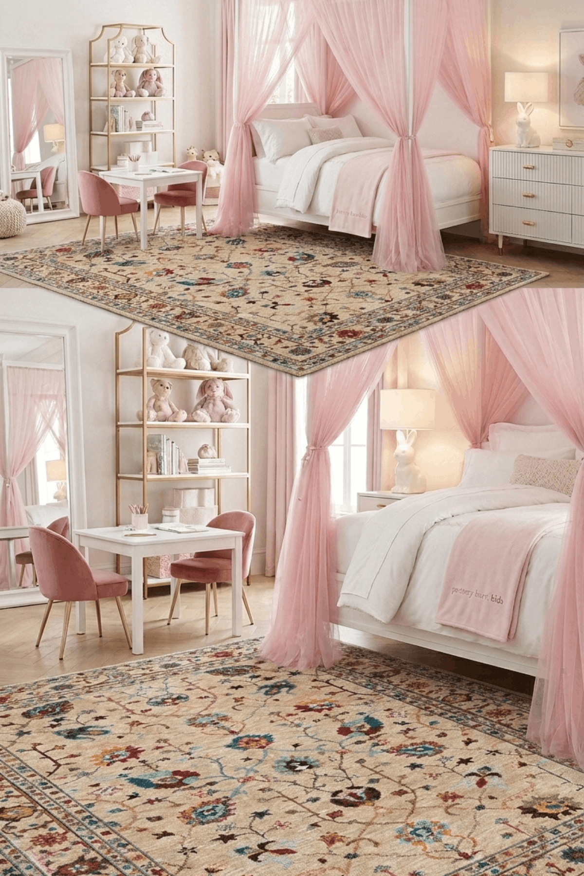 Washable Printed Colley Rug - Botanical Style