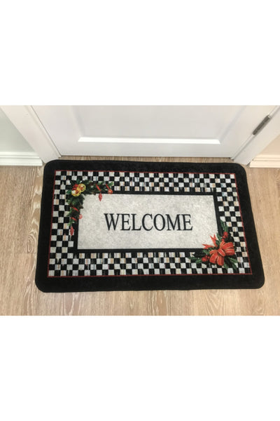Welcome Latex Base Waterproof Fringeless Doormat