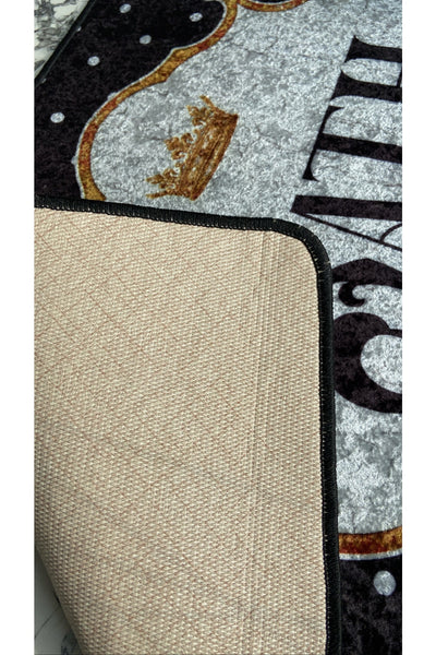 Bath Slogan Polka Dot Single Bathroom Mat (Size 80x120)