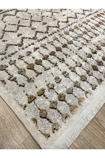 Ethnic Pattern Decorative Rug - Beige