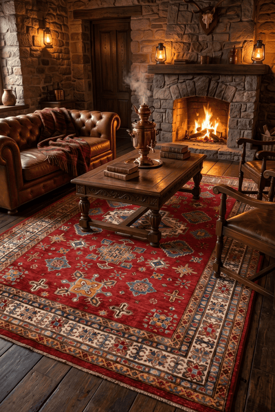 Washable Printed Owens Rug - Tribal Medallion Style
