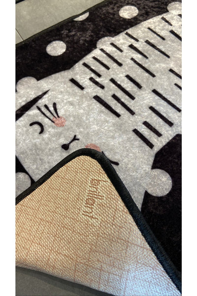 Cat Polka Dot Bathroom Mat Single Piece (Size 60x100)
