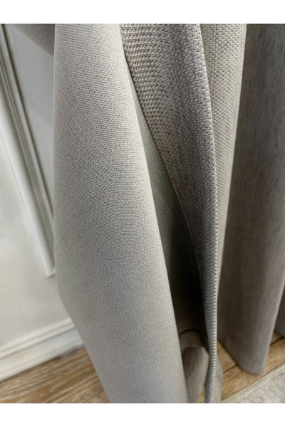 Jacquard Pattern on Blackout 1/2.50 Standard Pleated Blackout Curtain Dark Gray - Smoke