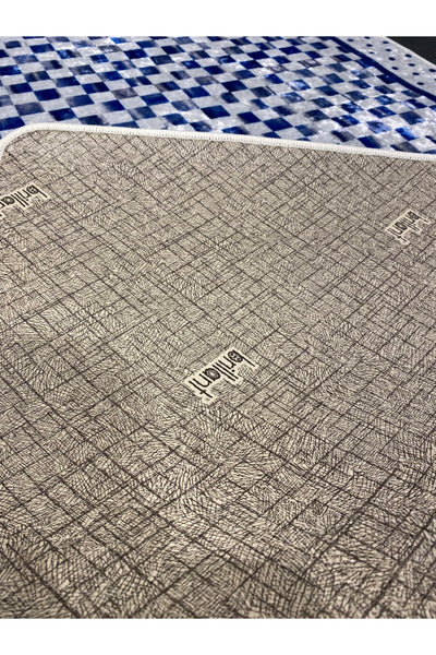 Robert Diamond Pattern Fringeless Round Rug - Brown