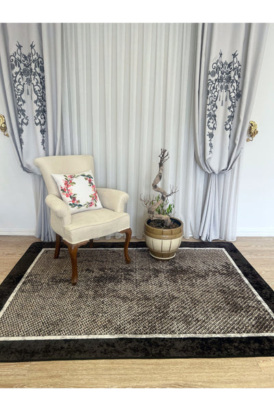 Jute Sisal Bordered Look Decorative Rug - Brown