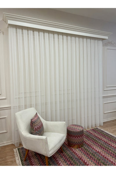 Linen-Look 1/2.5 Regular Pleated - Ecru Cream Sheer Curtain