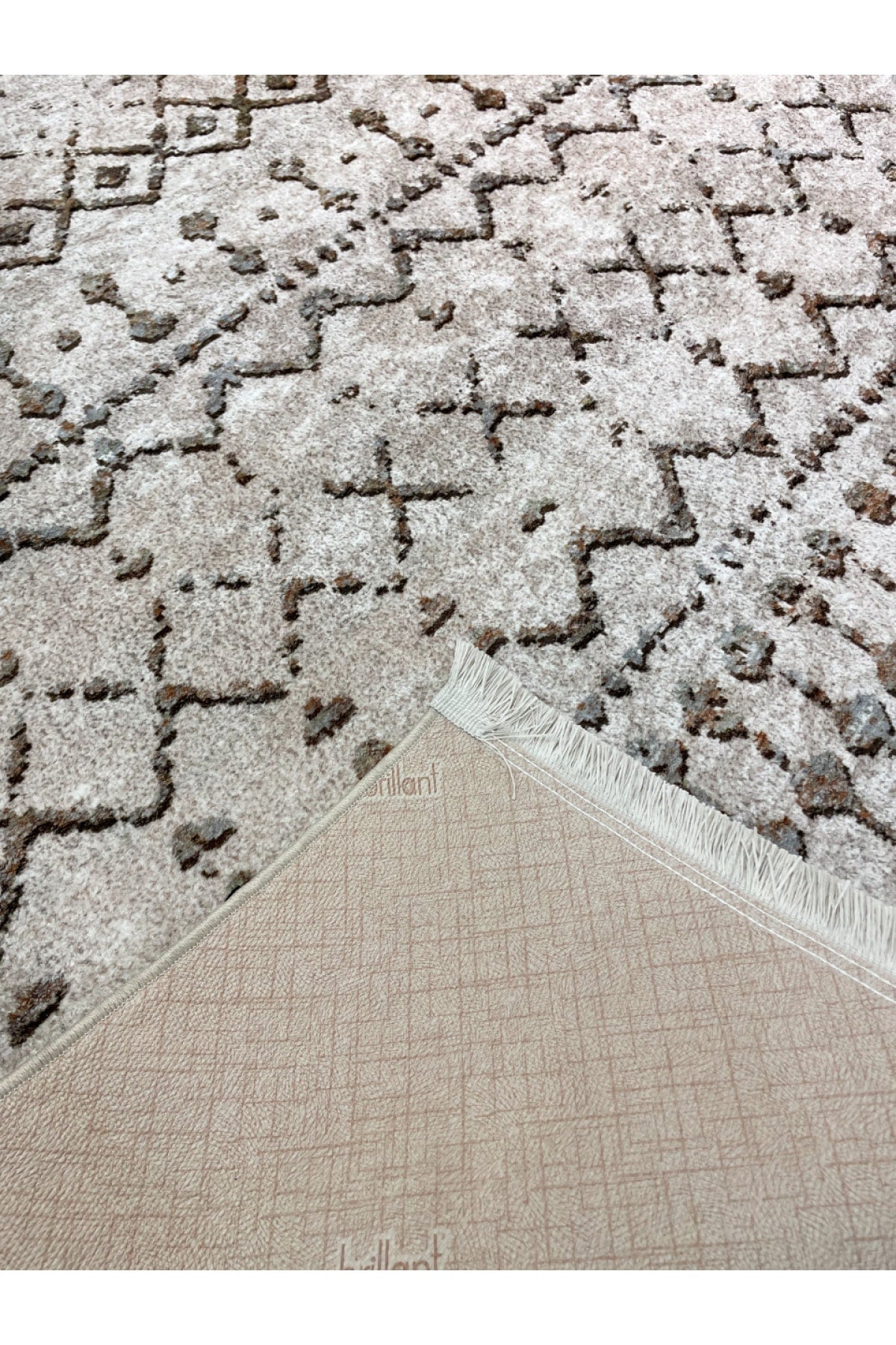 Ethnic Pattern Decorative Rug - Beige
