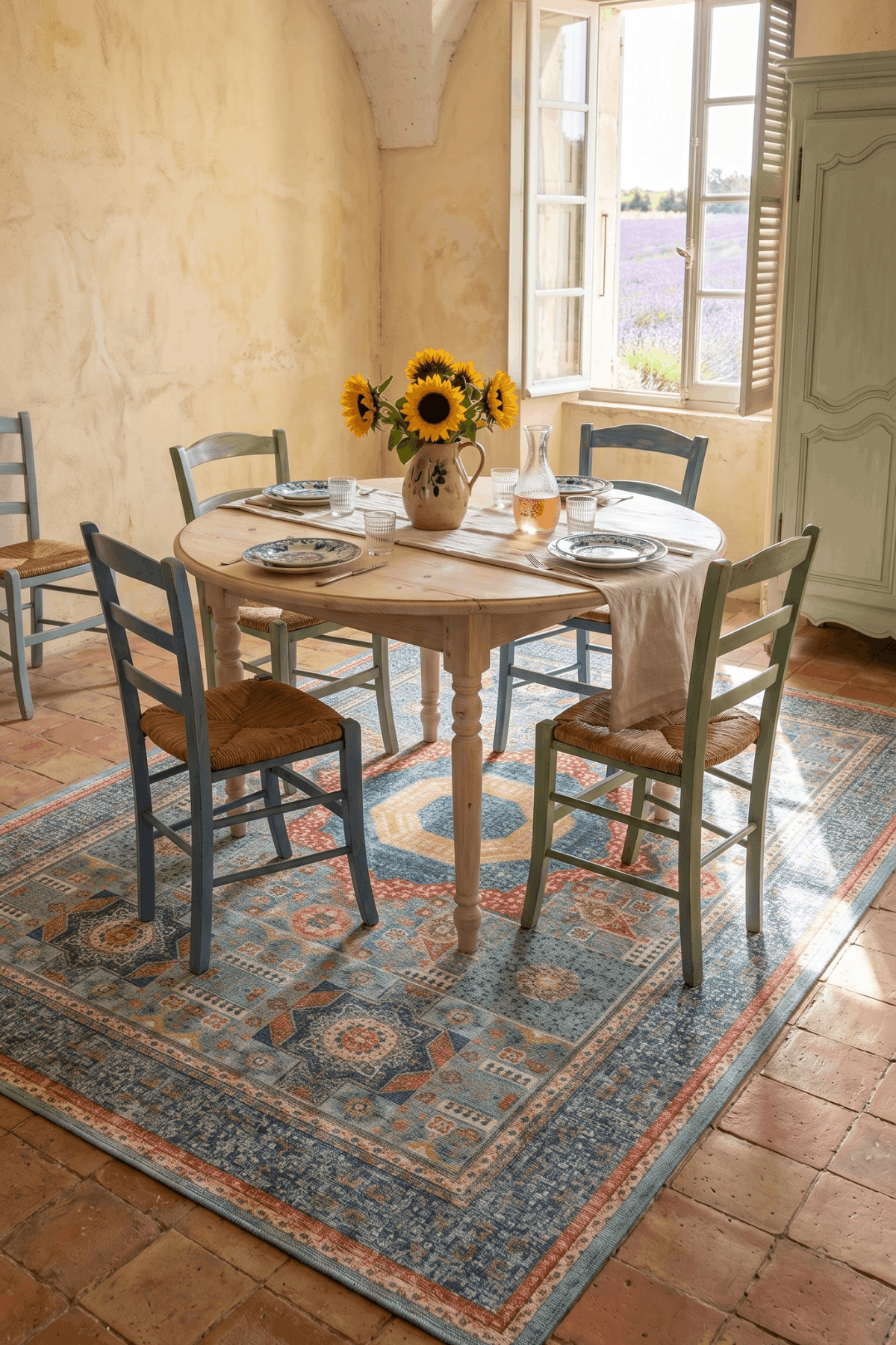 Washable Printed Maribor Rug - Vintage Patchwork Style