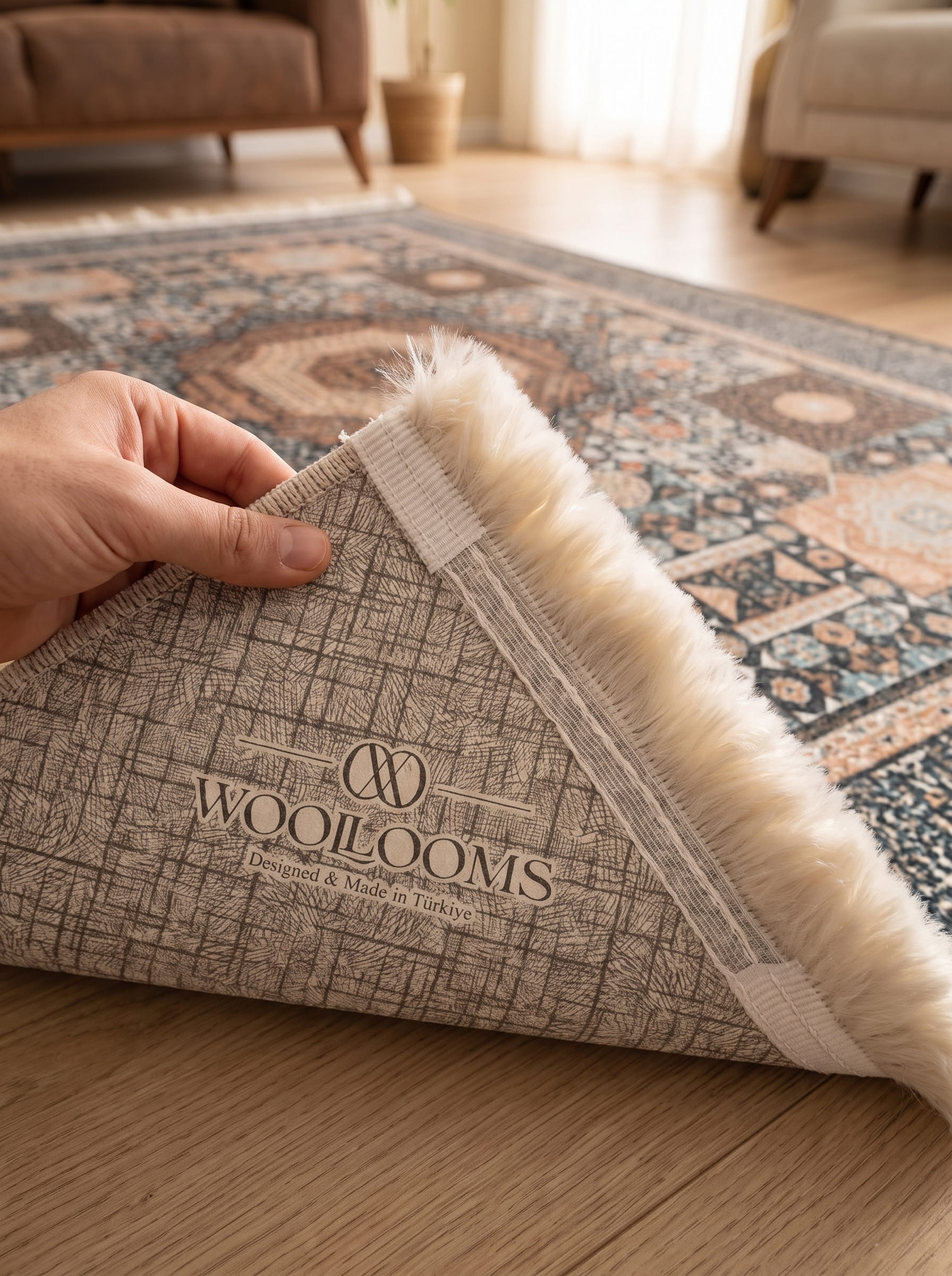 Printed Maribor Area Rug - Vintage Patchwork Style