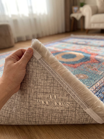 Printed Maribor Area Rug - Vintage Patchwork Style