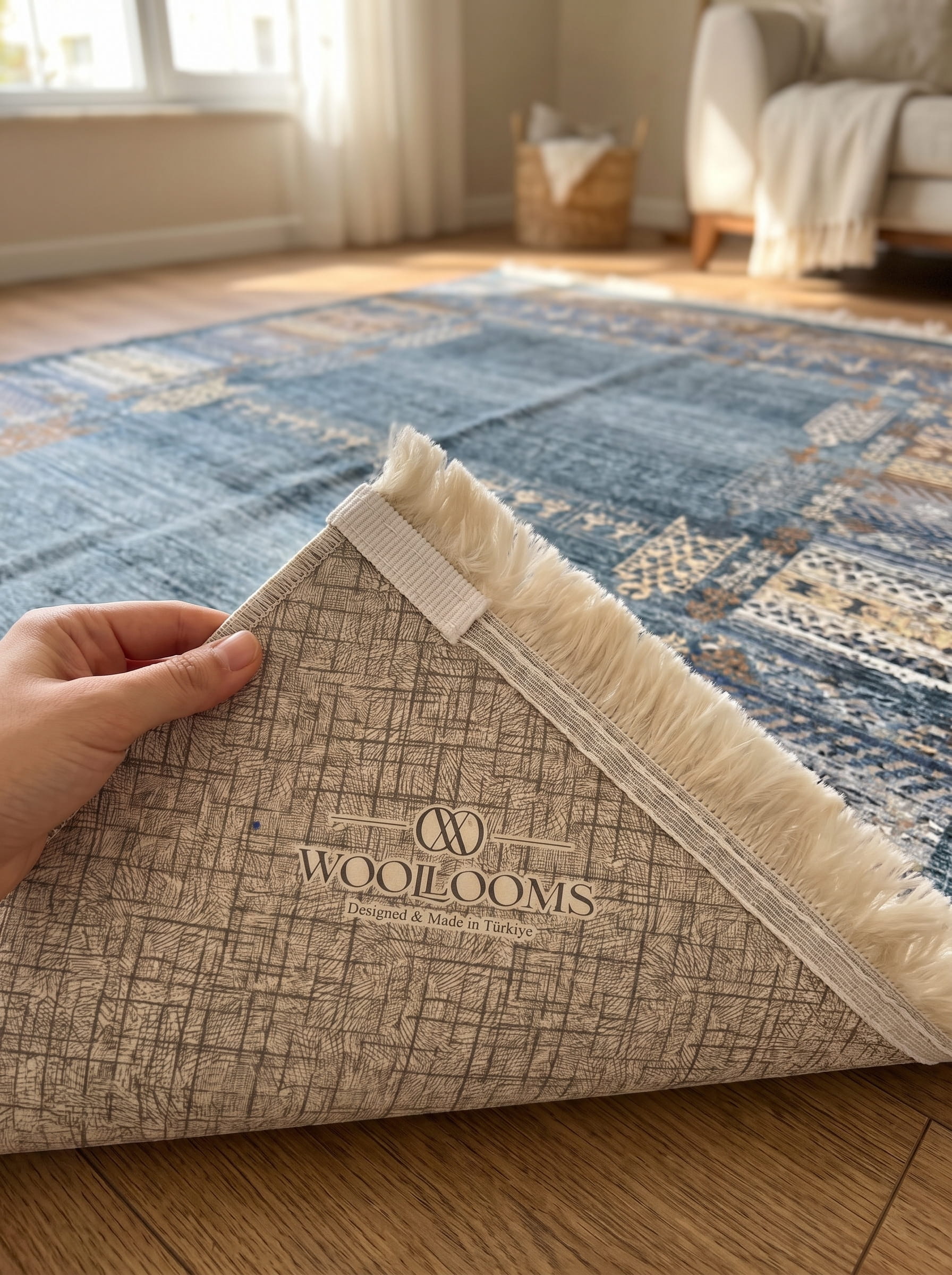 Washable Printed Matilda Rug - Vintage Distressed Style