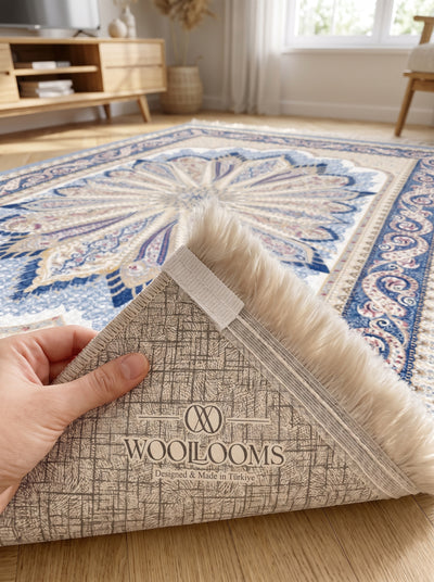 Washable Printed Luvinda Rug - Grand Star Medallion