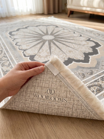 Washable Printed Eloise Rug - Starburst Medallion