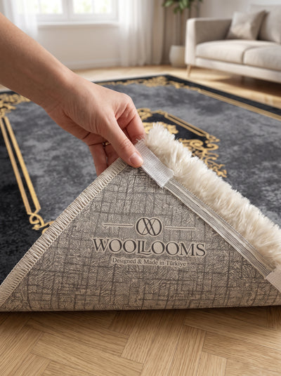 Washable Printed Climaris Carpet - Elegant Antique Scrollwork