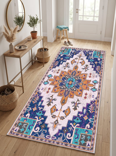Washable Printed Aiden Rug - Southwestern Tribal Style