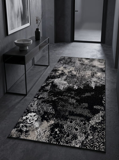 Washable Printed Widget Rug - Distressed Geometric Patchwork