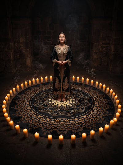Washable Printed Valente Rug - Mystic Celestial Style