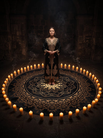 Washable Printed Valente Rug - Mystic Celestial Style