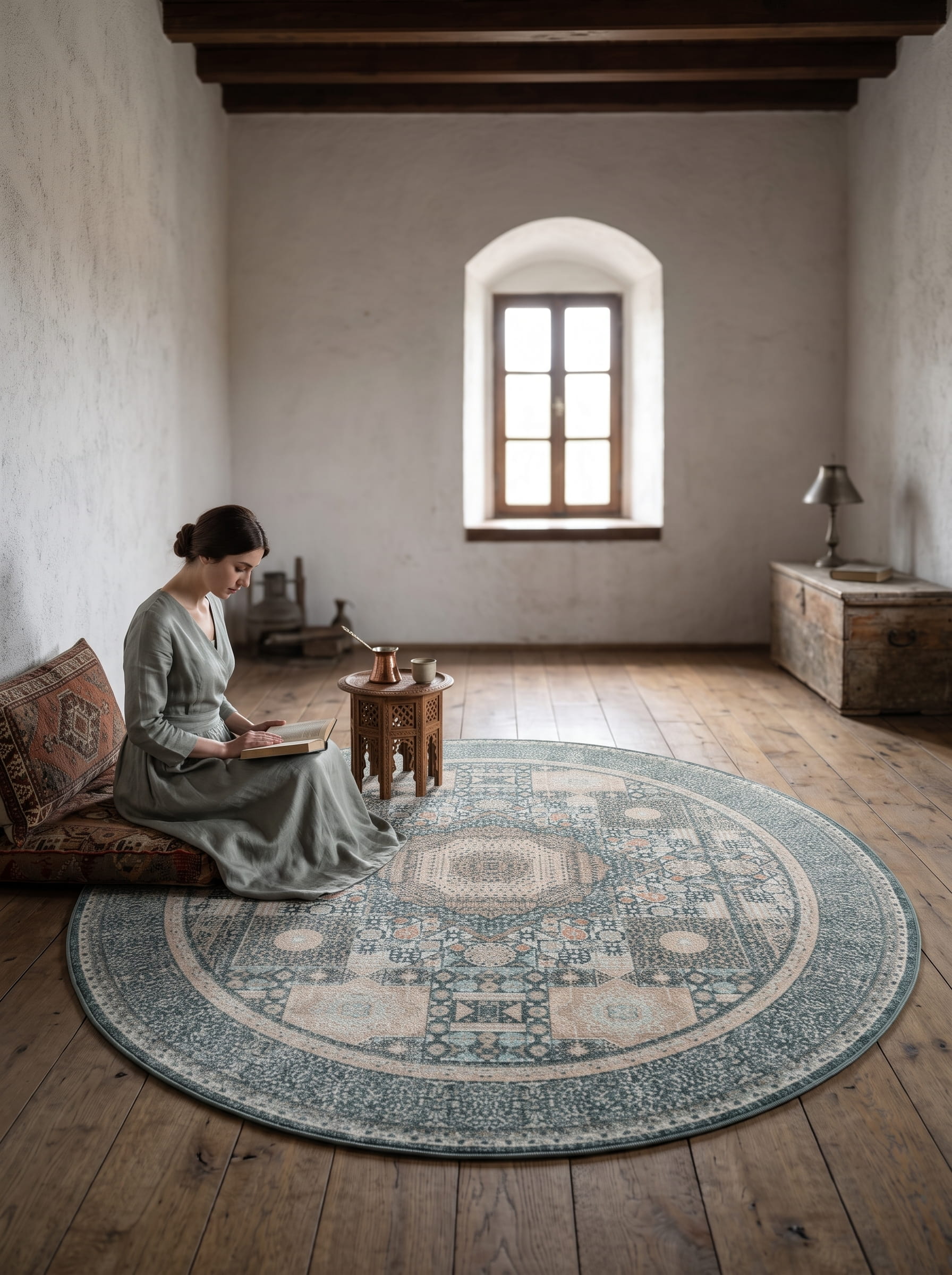 Printed Maribor Area Rug - Vintage Patchwork Style