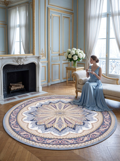 Washable Printed Luvinda Rug - Grand Star Medallion