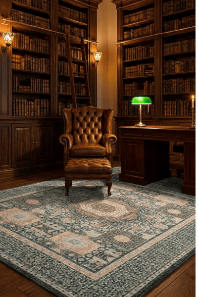 Washable Printed Maribor Rug - Vintage Patchwork Style